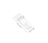 Ipetboom 6pcs Clear Acrylic Cabinet Buckle Hasp Lock Transparent Door Hinge Latch for Mini Cabinets Jewelry Boxes Scratch-Resistant Finish Secure Closure Modern Minimalist Design