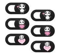 Ipetboom 6PCS Cute Pink Panda Webcam Covers Privacy Protection for Laptop Tablet PC - Slide Camera Covers Set with 3 Sizes for Secure Device Use