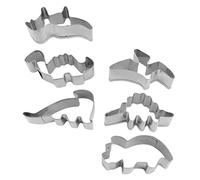 Ipetboom 6pcs Dinosaur Cookie Cutters Baking Mold for DIY Cake Biscuit Fruit Reusable Easy Clean Baking Tools Gift