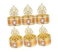 Ipetboom 6pcs Eid Mubarak Treat Boxes Ramadan Sweet Storage Wedding Candy Containers Middle Eastern Party Favor Box