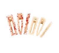 Ipetboom 6pcs Elegant Floral Hairpin Clip Acrylic Hair Barrettes for Parties Balls Weddings