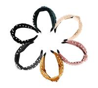 Ipetboom 6pcs Elegant Hair Bands Flannel Knotted Headbands for Women for Face Washing Makeup and Everyday Style