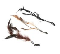 Ipetboom 6pcs Extension Plume Headdress Hair Clip Pirate Hair Clip Set in Dreadlocks Extensions