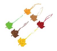 Ipetboom 6pcs Felt Christmas Maple Leaf Pendants Soft Crafting DIY Ornaments for Tree Decor Wedding Hanging Decorations Festive Holiday Party Favors