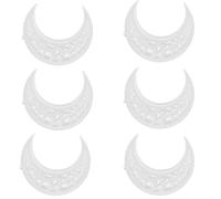 Ipetboom 6PCS Fillable Moon Ornament: Clear Plastic Christmas Tree Decorations - Wedding Party Favor Candy Box - Decorative Hanging Ornaments for Winter Holiday Party