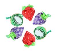 Ipetboom 6pcs Foldable Shopping Bags with Fruit Design Reusable Lightweight Tote Bags for Grocery Travel Household Use Portable and Space Saving Storage Pouches