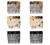 Ipetboom 6pcs French Side Comb in Acetate Material for Creating Bun and Chignon Hairstyles Portable Mini Comb Includes Vintage Hair Accessories for Travel and Home Use