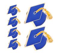 Ipetboom 6pcs Graduation Cap Brooch Pin Metal Lapel Badge for Graduates Academic Achievement Keepsake for High School College Graduation Season Jewelry