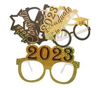 Ipetboom 6pcs Graduation Glasses Frames Paper Eyewear Props for Graduation Photo Booth Party Decorations Unique Chic Design Paper Material for Class of Celebration