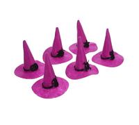 Ipetboom 6pcs Halloween Witch Hat Wicked Party Favor DIY Craft Hats Wicked Party Decoration Halloween Accessories Felt Cloth