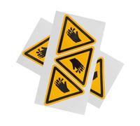 Ipetboom 6pcs High Adhesion Safety Warning Stickers Cut Hand Injury Prevention Labels with Weather-resistant Adhesive for Machinery Protective Signs for Hand Safety