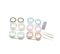 Ipetboom 6Pcs Lens Case Holder Transparent Lens Storage Box with Tweezers Suction Stick for Safe and Hygienic Lens Holding at Home The Go