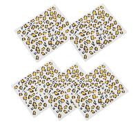 Ipetboom 6pcs Leopard Print Foil Stamping Temporary Tattoos Stickers for Women, Realistic Removable Body Decals, Waterproof Transfer Sheets for Halloween and Party Use