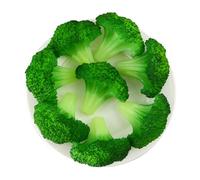 Ipetboom 6pcs Lifelike Imitated Broccoli Model Set Pvc Vegetable Playhouse Accessories for Boys and Kitchen Garden Decor