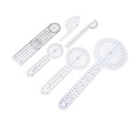 Ipetboom 6pcs Medical Plastic Goniometer Transparent Angle Ruler Protractor for Joint Range of Motion Measurement Spinal and Finger Evaluation Tool for Physical Therapy and Rehabilitation