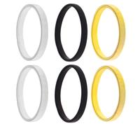 Ipetboom 6pcs Men’s Metal Elastic Spring Sleeve Garters Arm Bands Bangle Shirt Sleeve Holders Stretch Adjustable Black Gold Silver