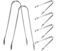 Ipetboom 6Pcs Mini Stainless Steel Serving Tongs Set Small Ice Tongs for Tea Parties Coffee Bars and Buffet Use 11Cm