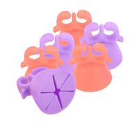 Ipetboom 6pcs Nail Polish Bottle Holder Silicone Nail Polish Rack Manicure Finger