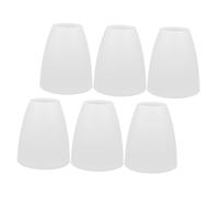 Ipetboom 6PCS Plastic Flat Head Lampshade Replacement for Chandeliers Table Lamps Night Lights and Camping Easy Installation White Dome Light Covers for Living Room Bedroom DIY Combinations