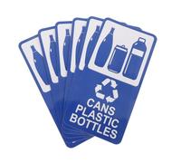 Ipetboom 6pcs Recycle Sign Stickers for Trash Can Self-Adhesive Vinyl Decals Fade-Resistant Recycling Labels for Bottles and Cans Waste Sorting Tags for Home Office School Use