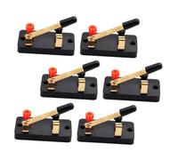 Ipetboom 6pcs Single Pole Laboratory Switches Educational Electrical Circuit Experiment Kit with Heavy Duty Screw Terminals for Low Voltage Dc Science Learning