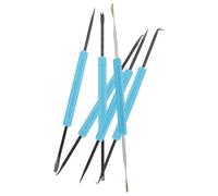 Ipetboom 6pcs Solder Assist Tool Set for PCB Circuit Board Soldering Welding Auxiliary Repair Kit Sky-Blue Handle, Welding Aid Tools for Electronics Maintenance
