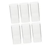 Ipetboom 6pcs Square Clear Glass Coffee Cups Heat Resistant Borosilicate Glass Tumblers for Water Tea Cocktails Milk Juice Versatile Barware for Home and Restaurant Use