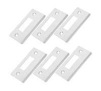 Ipetboom 6pcs Stainless Steel Door Strike Plates Silent Operation Replacement Lock Latch Shield Plates for Interior Doors Noise Reduction and Enhanced Security