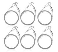 Ipetboom 6pcs Stainless Steel Picture Frame Hanging Wire Kit with Hooks, 1.5x2m Heavy Duty Steel Wire Rope for Artwork, Canvas, Mirrors - 20kg Load Capacity, Wall Hanging Hardware Set