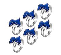 Ipetboom 6pcs Thermochromic Mood Change for Boys and Girls Dinosaur Design Finger Adjustable Opening for Toddlers for Stress and Creative Play