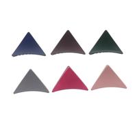 Ipetboom 6Pcs Triangle Hair Claw Clips Nonslip Plastic Hair Clamp for Adults Multi Color Geometry Design for Thick Thin Hair for Showers Styling and Daily Use