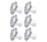 Ipetboom 6pcs White Rose-Shaped Ceramic Cabinet Drawer Knobs Pull Handles Vintage Cupboard Door Handles for Kitchen Wardrobe Home Hardware