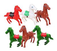 Ipetboom 6pcs Wind Up Horse for Creative Clockwork Animal Figurines Lightweight Adorable Jumping Random Colors Fun Party Supplies and Gifts Random Color