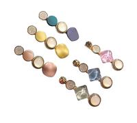 Ipetboom 6pcs Women Hair Clips for Fine Hair Macarons Shape Hairpin Green Chic Girls Barrettes for Women