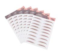 Ipetboom 6sheets Eyebrow Stickers Water Transfer Decals Realistic Temporary Eyebrows for Women Natural-looking Practice Brow Kit Adhesive