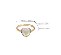 Ipetboom 7pcs Adjustable Open Girl Rings for Play Jewelry Up Accessories with Cute Design for Birthday and Festival
