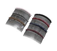 Ipetboom 7pcs Rhinestone Teeth Hair Comb Clamp Set for Women Girls Mixed Colors Side Hair Clips Styling Tool Fragment Tidy and Fringe Management