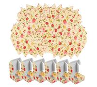Ipetboom 80pcs Flower Pattern Paper Boxes for Jewelry Candy and Soap Packing for Birthdays Weddings Parties and Special Occasions