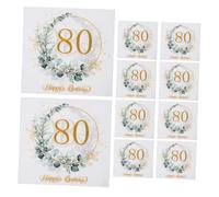 Ipetboom 80pcs Greenery Eucalyptus Leaf Paper Napkins Disposable Birthday Party Decorations for Outdoor Picnic Spring Summer Events Dinner Cleanup