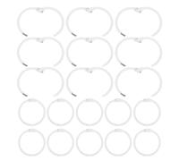 Ipetboom 80Pcs Metal Loose Leaf Rings 25Mm White Binder Clips for Index Cards Keychains Notebooks Openable Round Hoop Clasp for DIY Paper Binding and Organizer Use