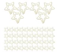 Ipetboom 80Pcs Star Shaped Metal Paper Clips Gold Plated Five Pointed Star Memo Clips Small Office Planner Paperclips for School, Wedding, and Home Organization