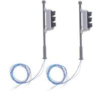 Ipetboom 87 Scale Model Railway Signal Lights Miniature Artificial Traffic Signals for DIY Sand Table Landscape Decor