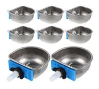 Ipetboom 8pcs Automatic Bunny Water Bowls with Stainless Steel Feeding Cups for Small Pets, Plastic and Stainless Steel Material, Easy Cleaning and Automatic Watering System for Home