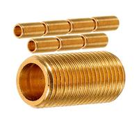 Ipetboom 8pcs Copper Threaded Lamp Rods Full Thread Hollow Couplings for Lighting Fixture Repair and DIY Projects Brass Hardware Connectors