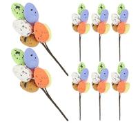 Ipetboom 8pcs Easter Egg Tree Branches in Assorted Colours, Plastic and Foam Material, for DIY Crafts and Photography Prop, Easter Party Decoration Supplies Random Color
