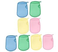 Ipetboom 8pcs Exfoliating Bath Gloves Set Skin Cleaning Mitts for Gentle Exfoliation Safe for Delicate Skin for Adults Create Rich Bubbles with Soap