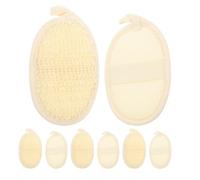 Ipetboom 8pcs Exfoliating Loofah Pad: Multi-Use Face Body Natural Loofah Scrubber - Oval Shaped Gentle Shower Scrubber for Skin Care