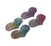 Ipetboom 8pcs Gradient Heart Hair Clips Metal Hairpin for Teens Stylish Side Bangs Barrettes for Thick Long Hair Comfortable Lightweight Accessories for School Parties Everyday Wear