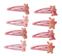 Ipetboom 8Pcs Hair Clips Adorable Pig Design Hairpin Pink Hair Accessories for Daily Use with Sturdy Material and Easy Clip Removal