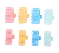 Ipetboom 8pcs Hair Rollers for Bangs Heatless Curlers Clips Plastic Bangs Styling Tools for Voluminous Look and Sleep-in Styling